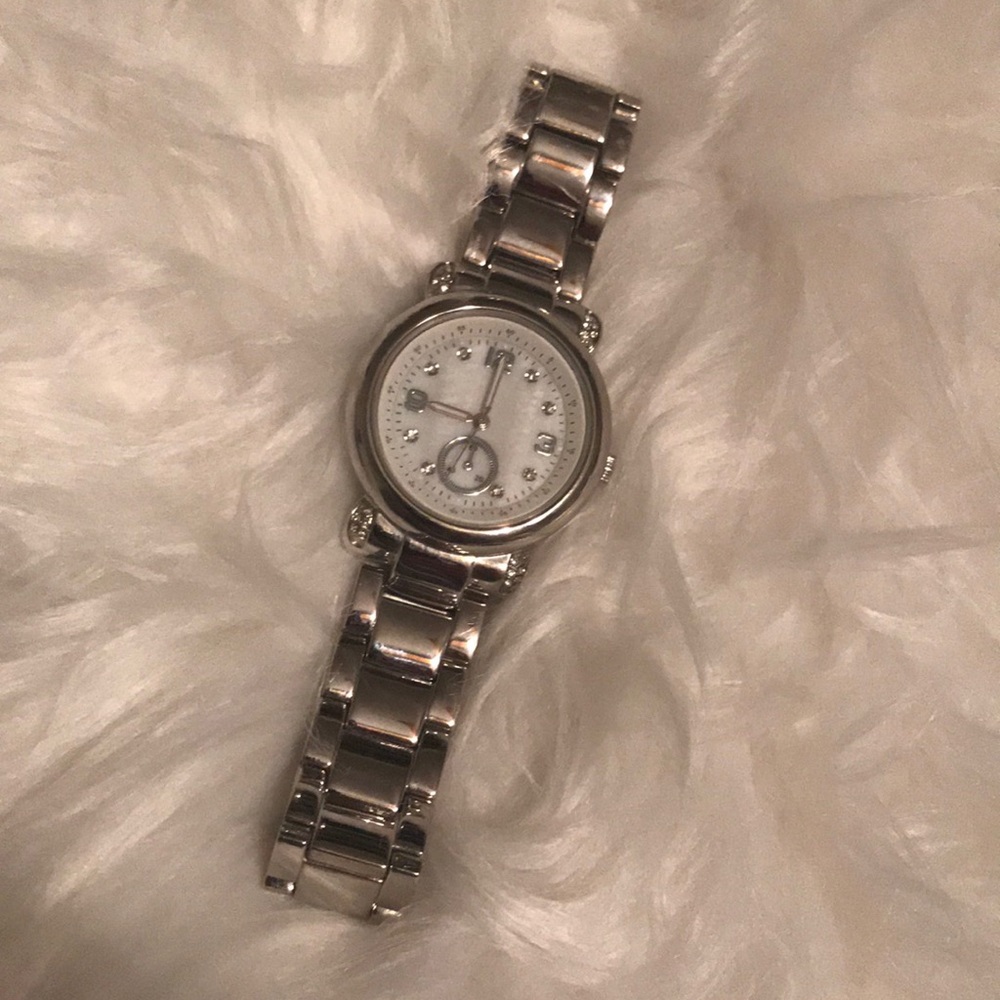 Watch with white face